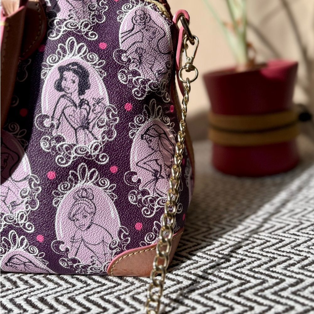Dooney & Bourke Purple Princess-Print Satchel - Picture 9 of 16